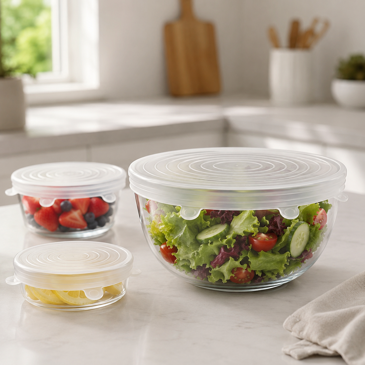 Fresh Keeping Silicone Lids - 6 Pc Set