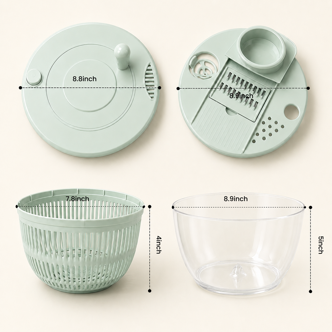 5-in-1 Spinner, Slicer & Serving Bowl image 6