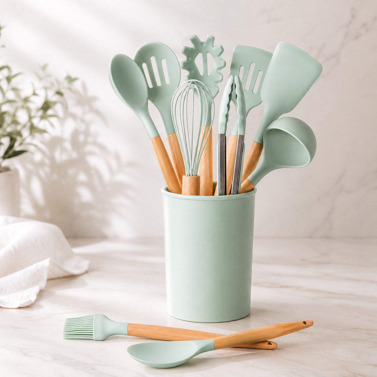 Cuisova 12-pcs Silicone Kitchen Utensils image 1